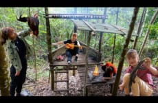 72 hour survival challenge in deep forest (NO FOOD) HUNTER GAME - catch and cook alone