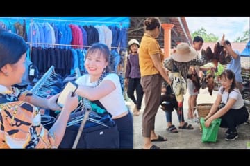 Bring the roosters to the market to sell and buy new clothes