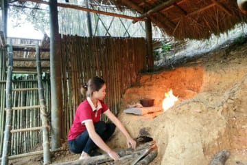 Complete the bamboo house - make bamboo walls and stairs - Cooking - farm life I Lương Thị Dung
