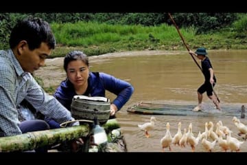 FULL VIDEO: Phau-Dinh's daily life. Where floods often occur. Life from nature