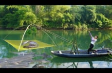 Harvesting Fish Using Big Traps Bagua Net - Go Give Fish To The Poor - Free Bushcraft, Building Farm