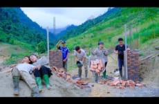 Sang vy and his family build a gate to a large fortified farm, how to raise fish - Sang vy farm