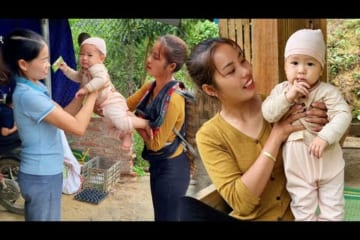 Take the baby abandoned by his mother to find his mother - pick Napa cabbage to sell |Chúc Thị Dương
