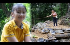 Tilling the soil to plant vegetables - catching fish cooking | my daily life.